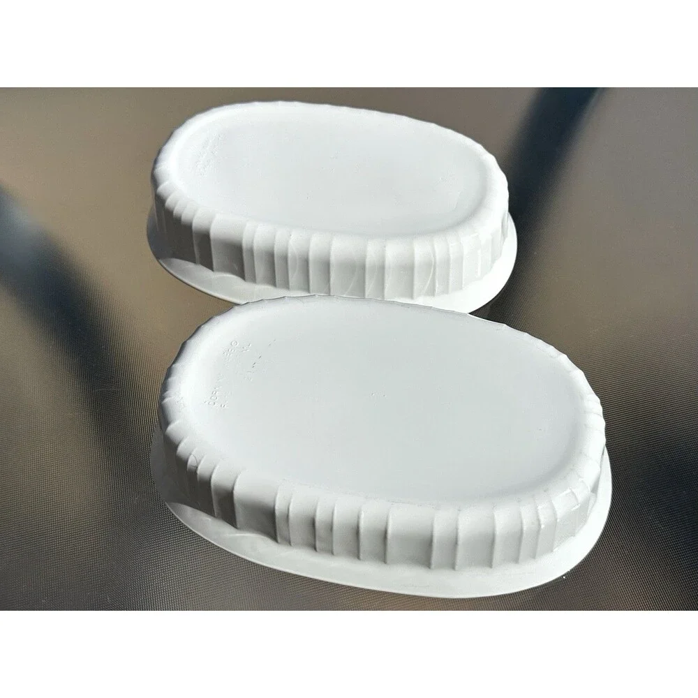 2 Corning Ware French White Oval Individual Casseroles F - 15 - B  475 ML  7 3/8